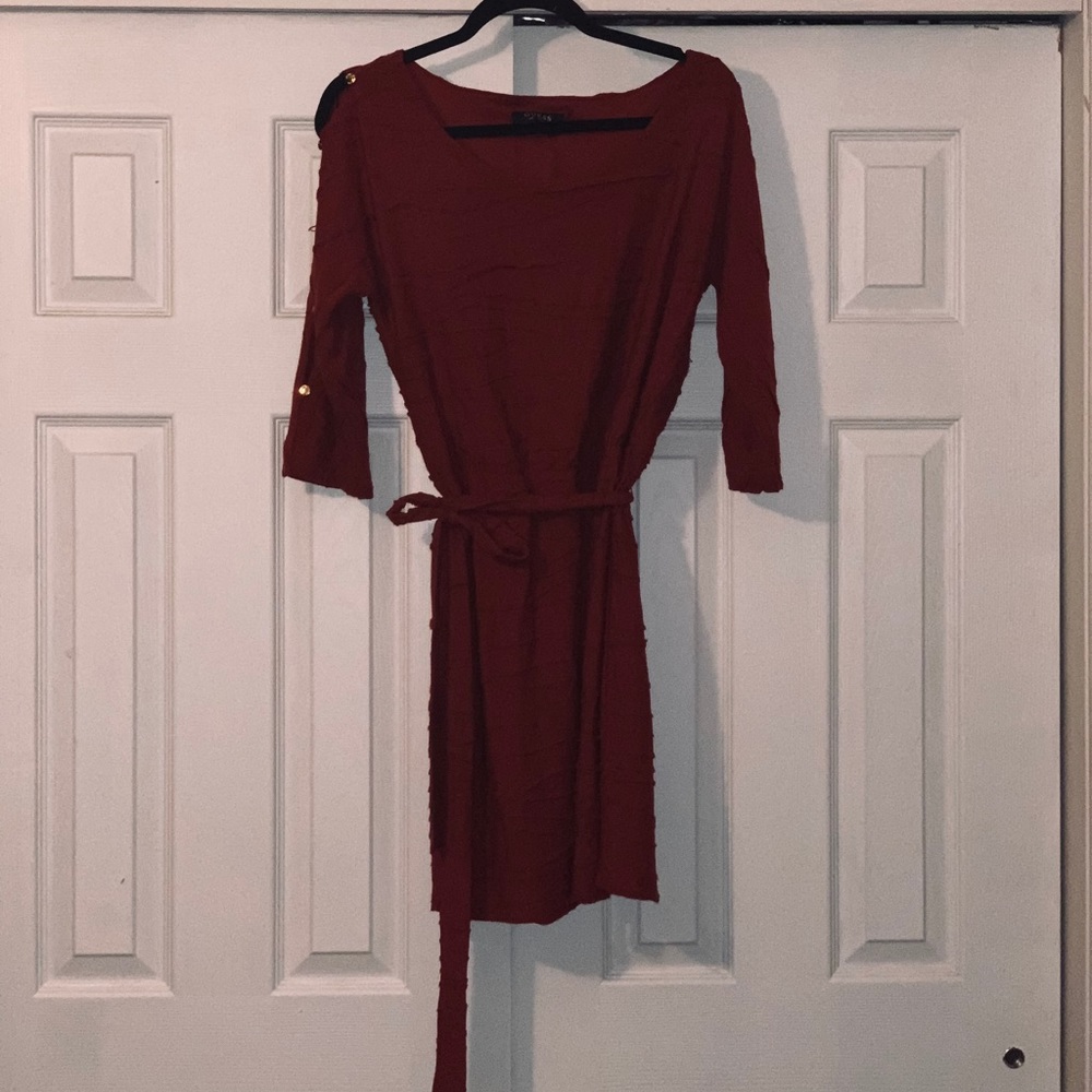 Guess Red Belted Dress